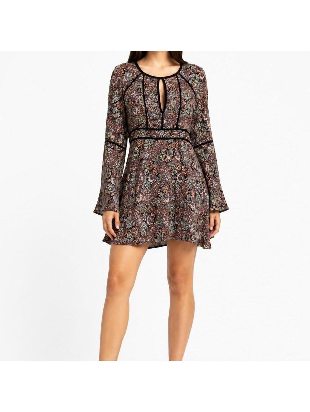 Boho Whimsigoth Paisley Bell Sleeve Dress | American Eagle S